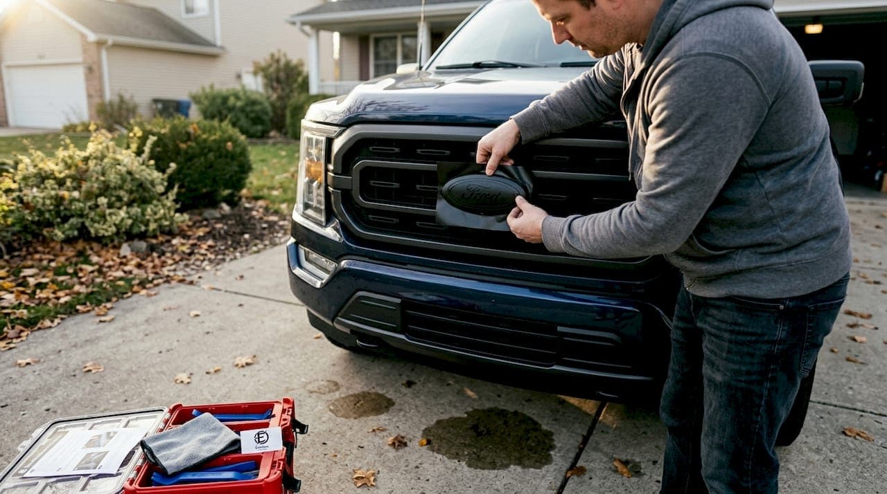 Types of Ford emblem overlays for vehicle personalization