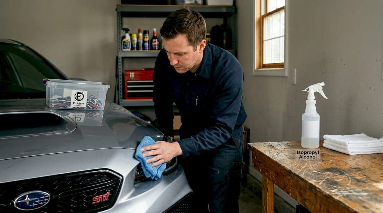 How to prep emblem surfaces for flawless vinyl overlays